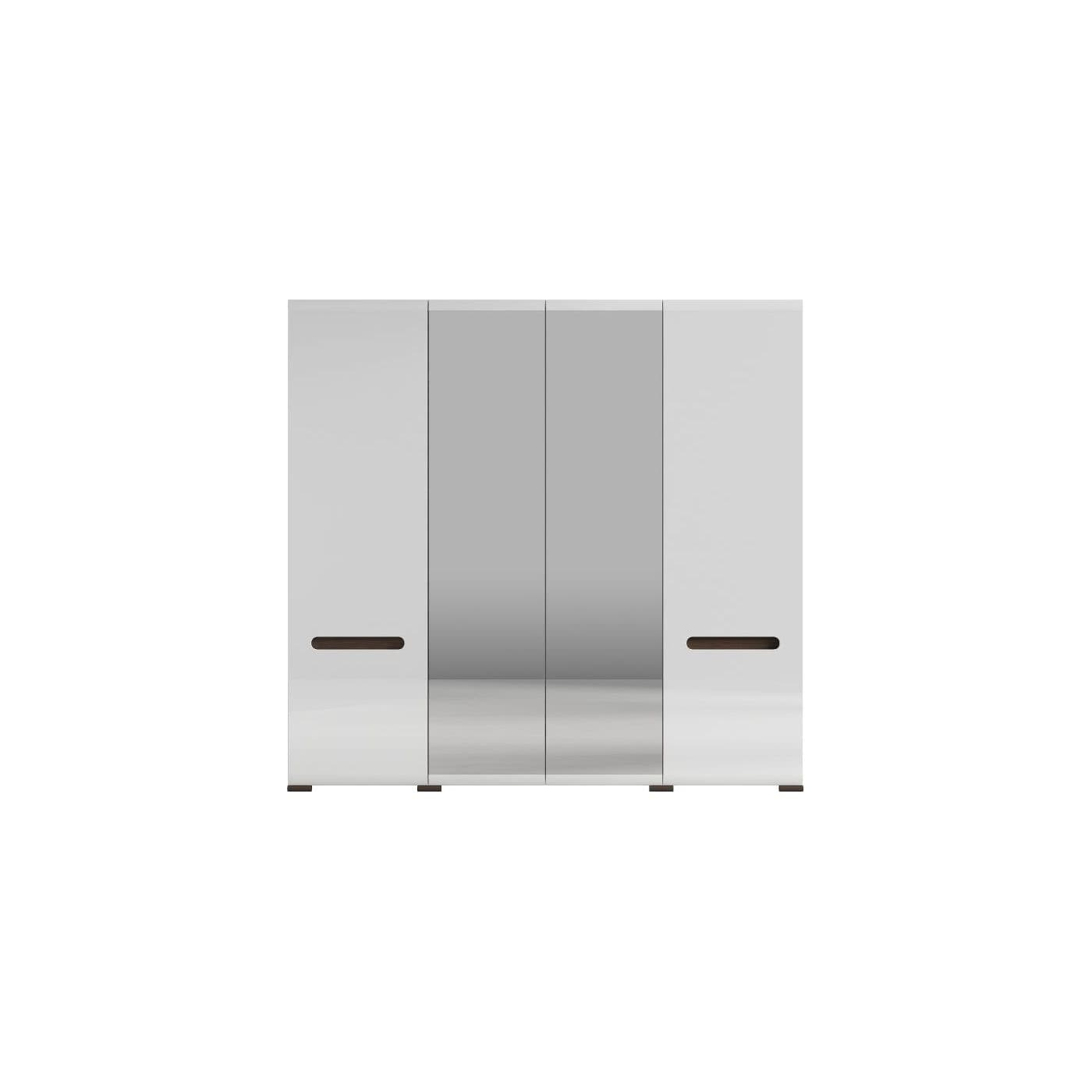 Dressing AZTECA TRIO, alb, PAL, cu 4 usi, 220x57x210 cm