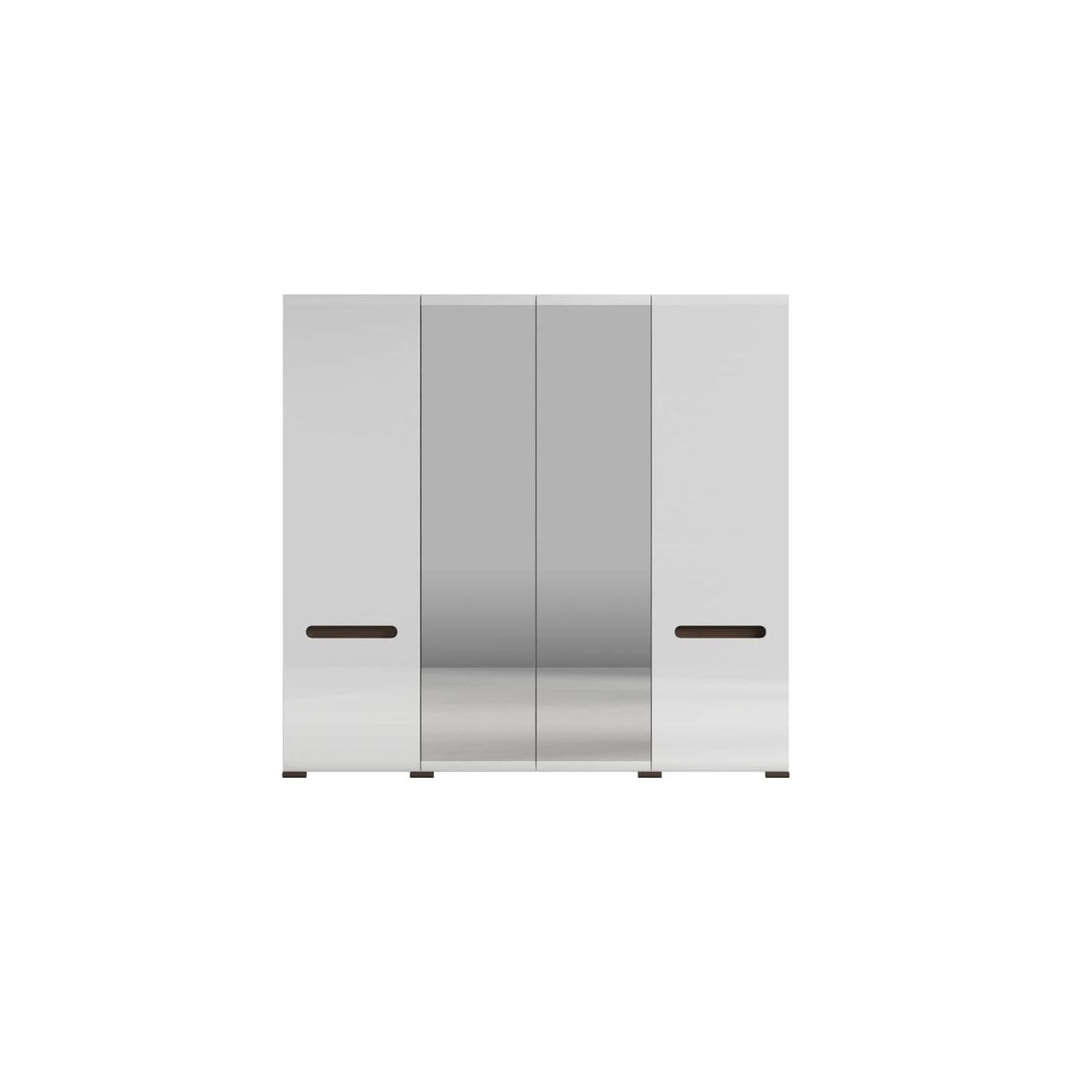 Dressing AZTECA TRIO, alb, PAL, cu 4 usi, 220x57x210 cm