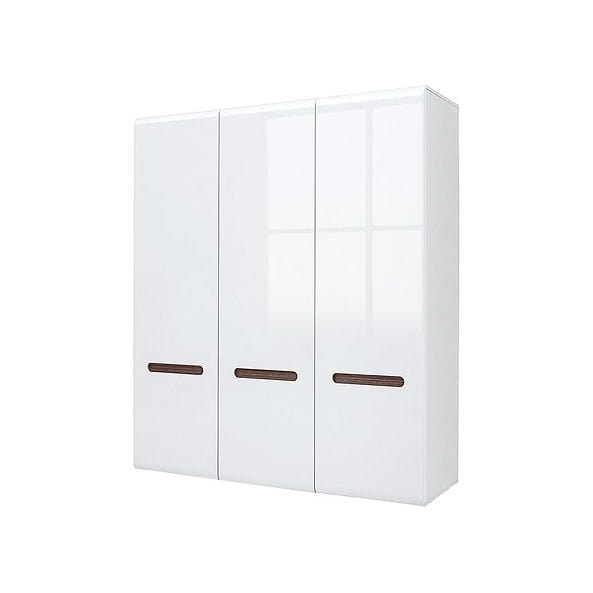 Dulap AZTECA TRIO, alb, cu 3 usi, 180x57x210 cm