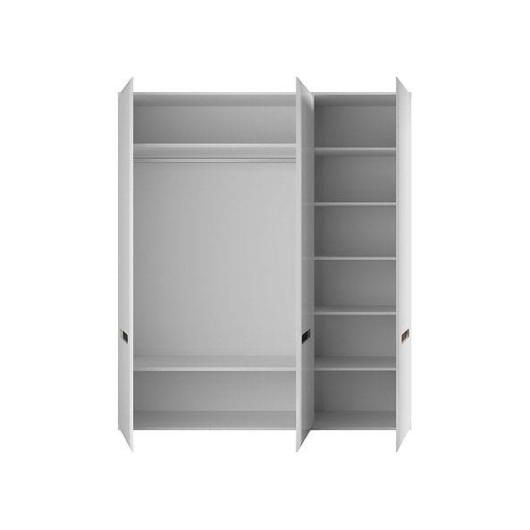 Dulap AZTECA TRIO, alb, cu 3 usi, 180x57x210 cm