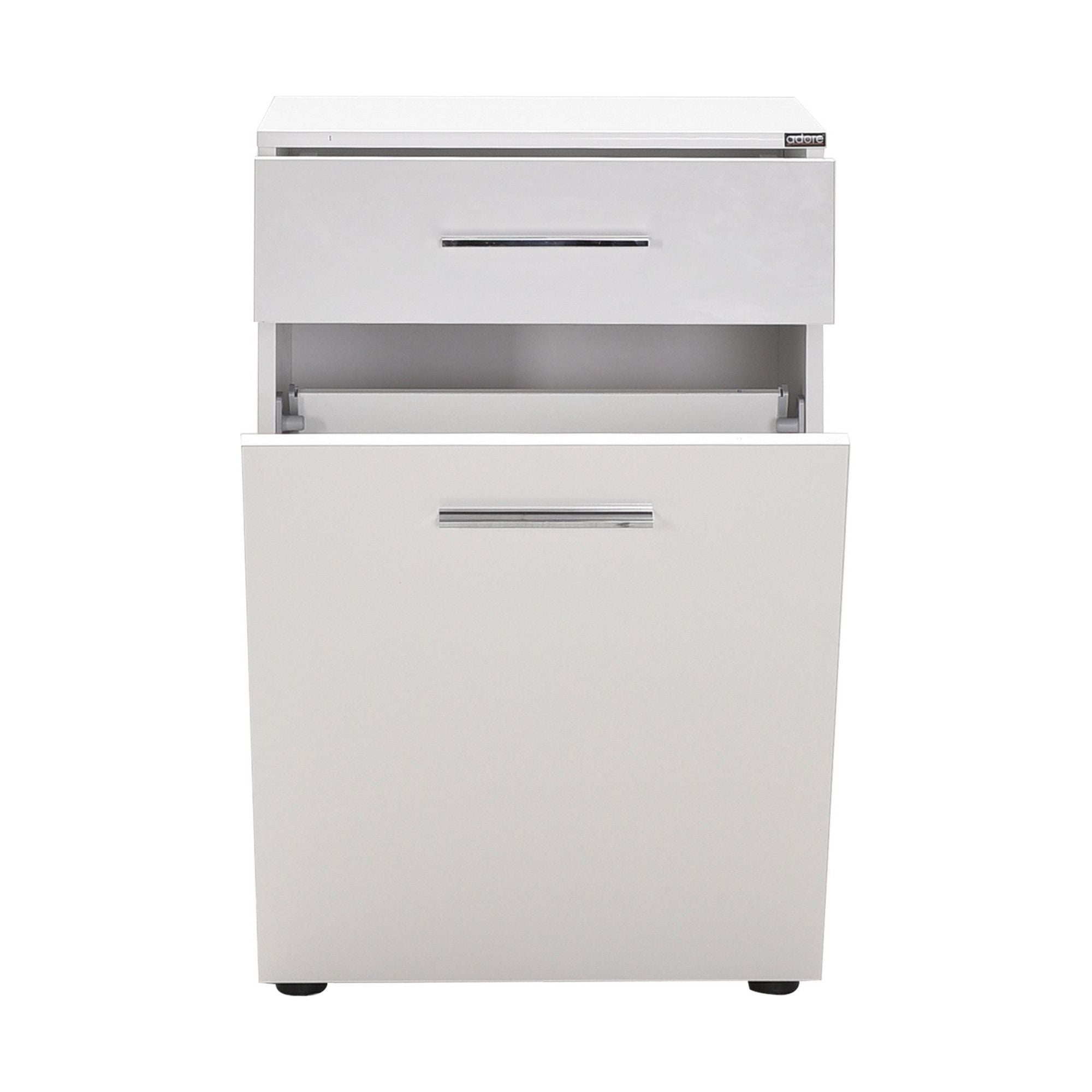 Dulap baie ADR-611-PP-1, alb, PAL melaminat, cu o usa si un sertar, 52x38x83 cm