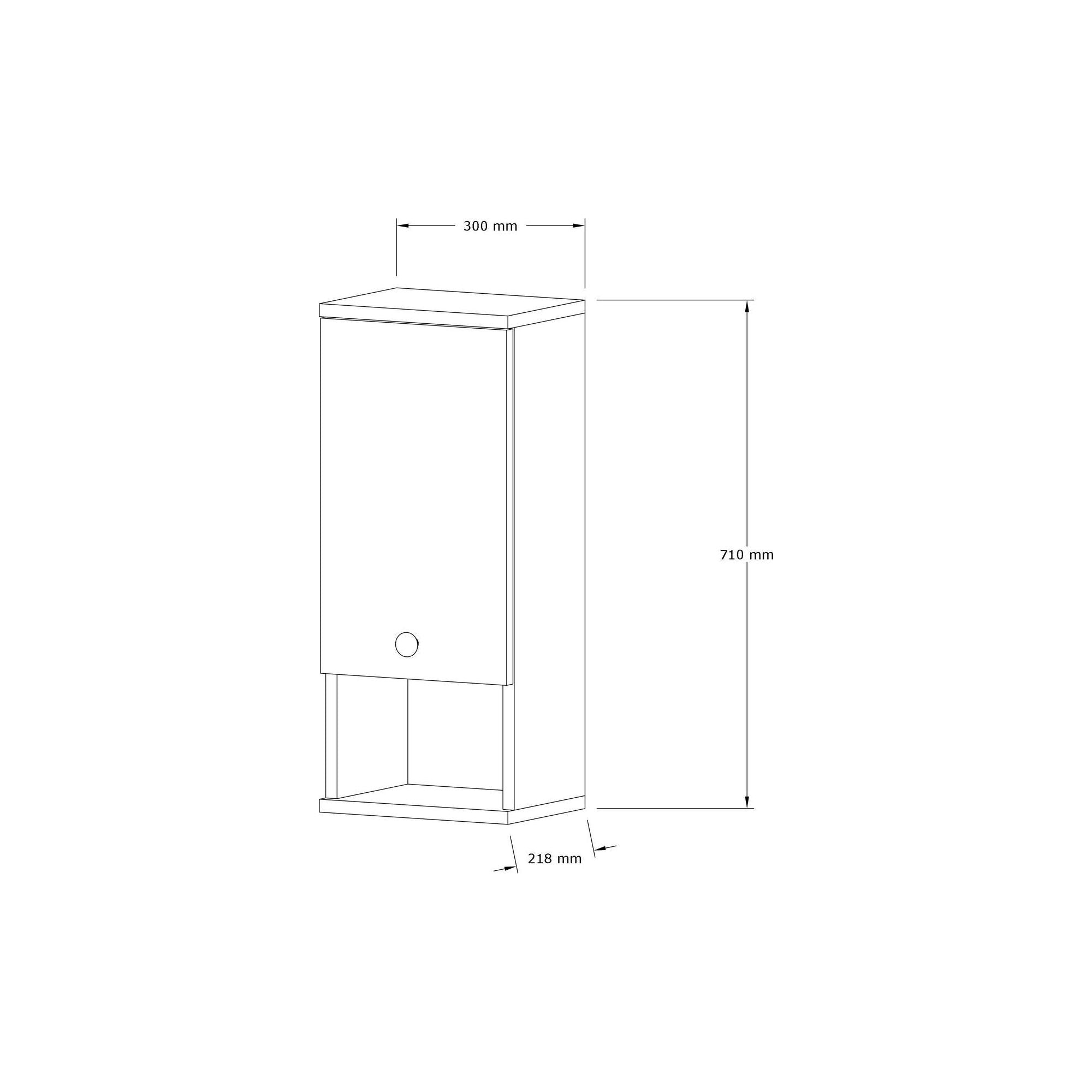 Dulap baie MIS, stejar sapphire, PAL melaminat, cu o usa, 30x22x71 cm