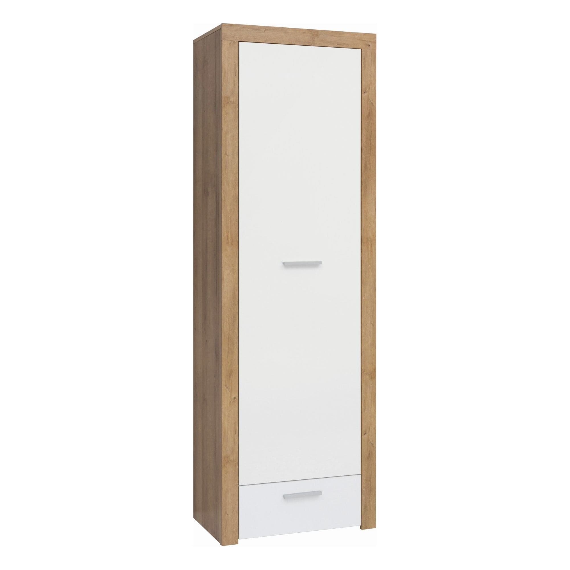 Dulap BALDER, alb/stejar sonoma, PAL, cu o usa, 62x39x192 cm