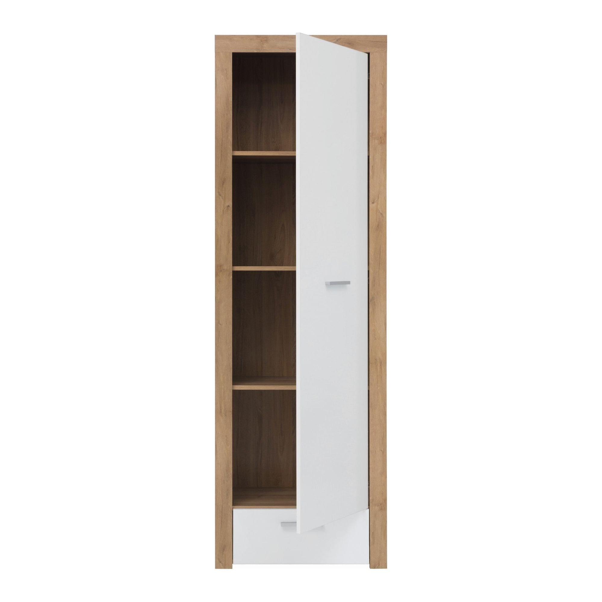 Dulap BALDER, alb/stejar sonoma, PAL, cu o usa, 62x39x192 cm
