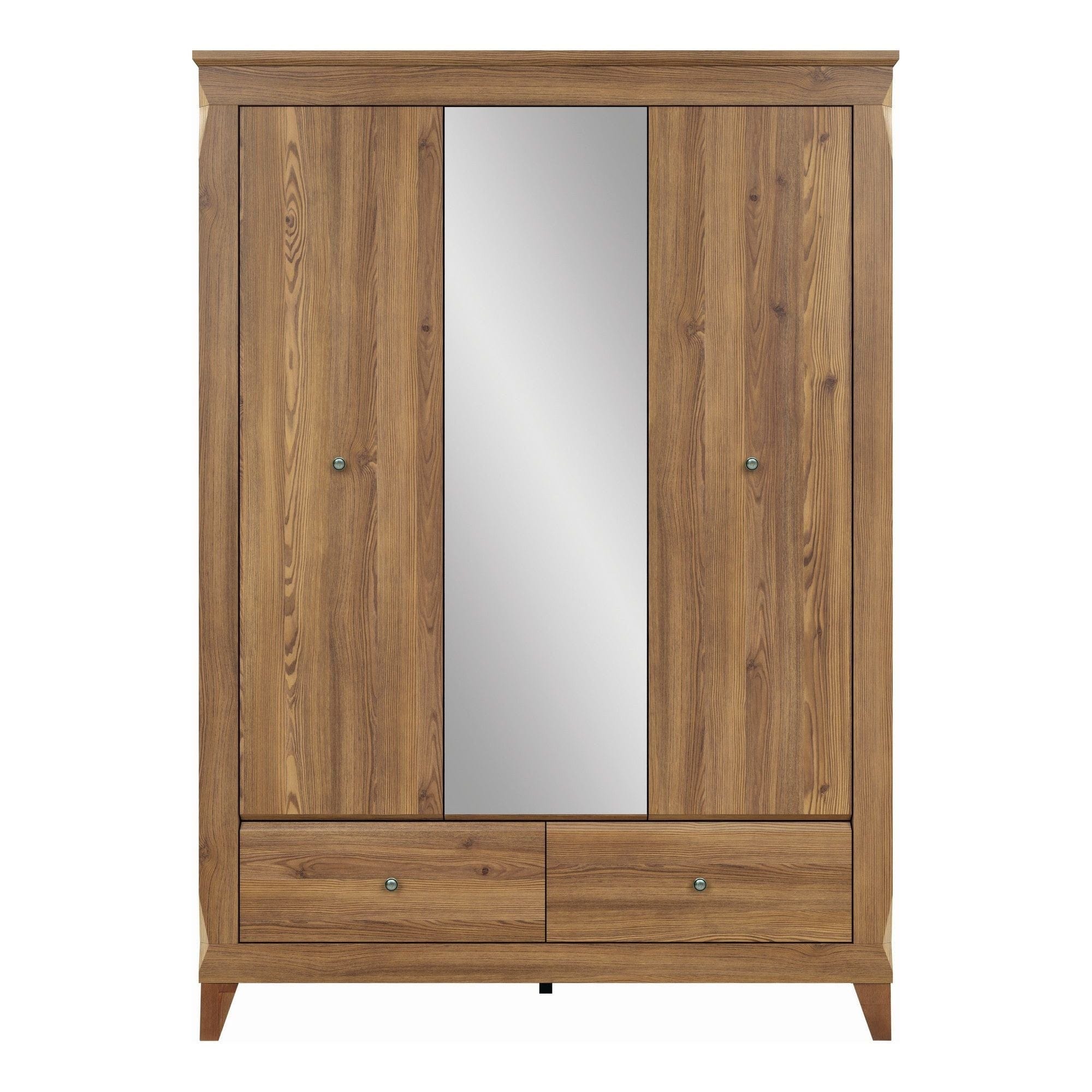 Dulap BERGEN, stejar zada Sibiu, PAL, cu 3 usi si 2 sertare, 144x63x202 cm