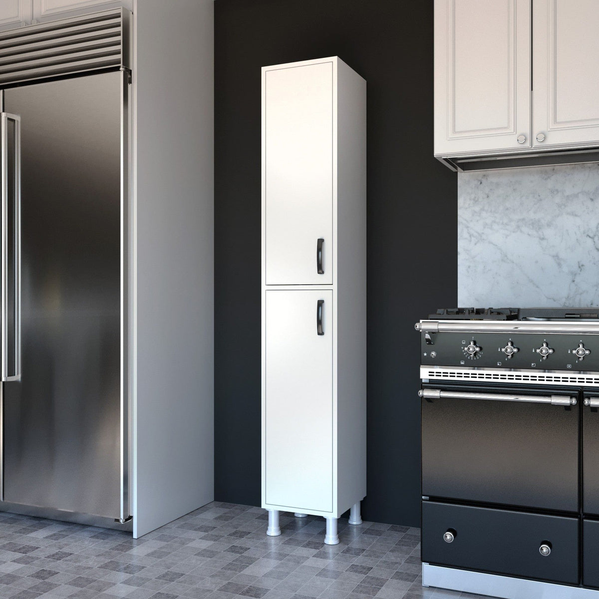 Dulap bucatarie M1 1100, alb, PAL melaminat, 33x36x191 cm