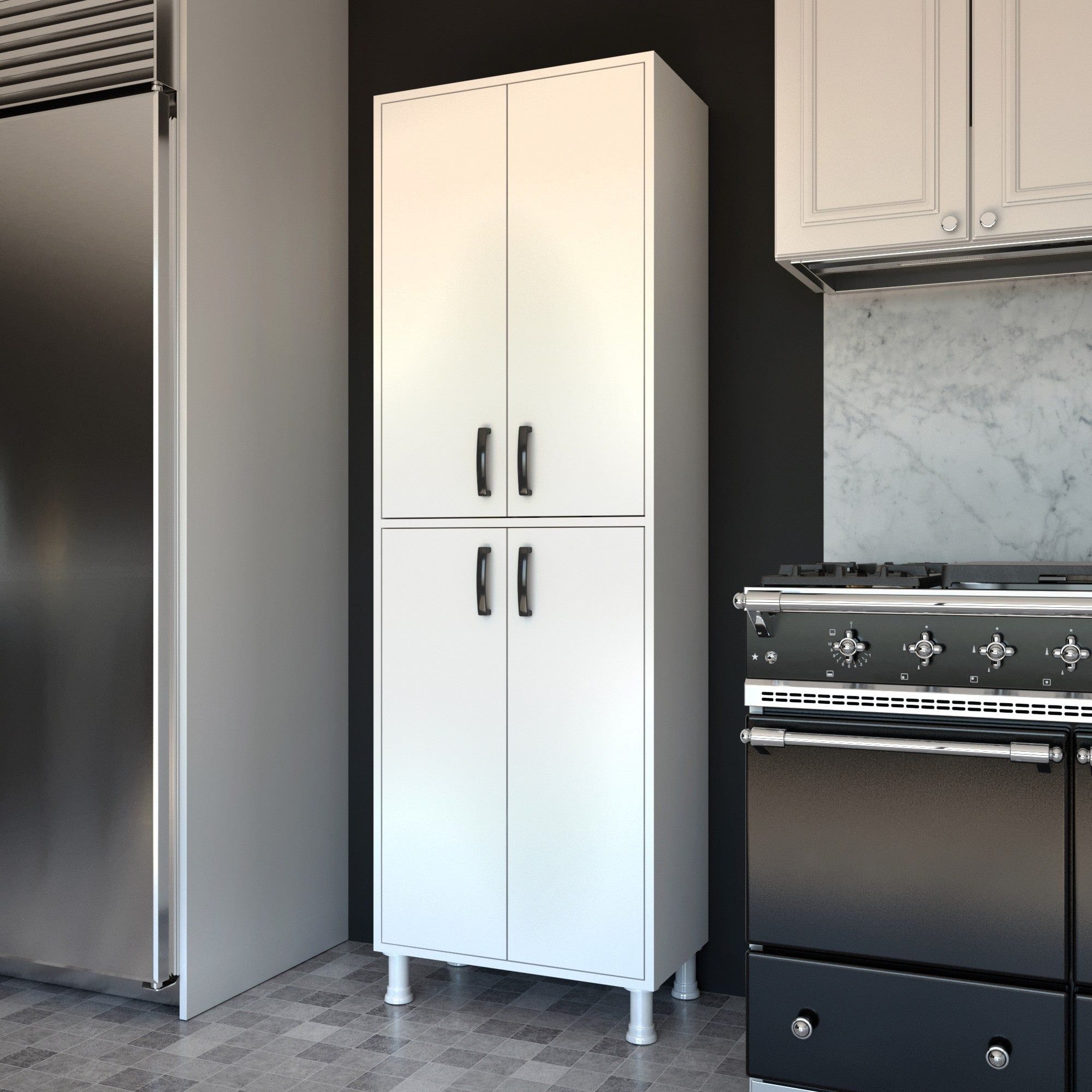 Dulap bucatarie M4-1103, alb, PAL melaminat, 63x36x191 cm