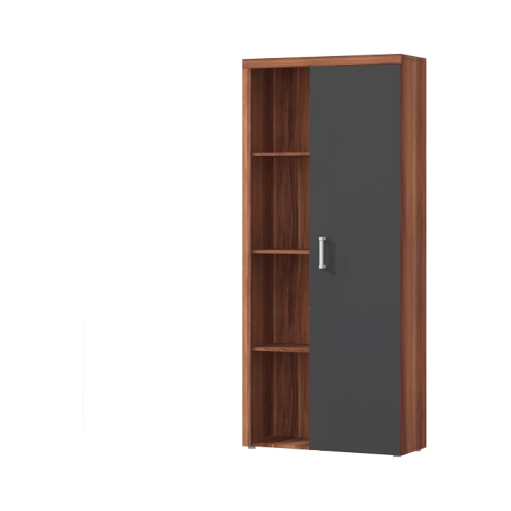 Dulap CHERIS 2, cires/gri grafit, DTD laminat, cu o usa, 90x35x203 cm