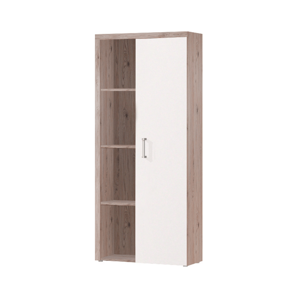 Dulap CHERIS 2, stejar san marino/crem, DTD laminat, cu o usa, 90x35x203 cm