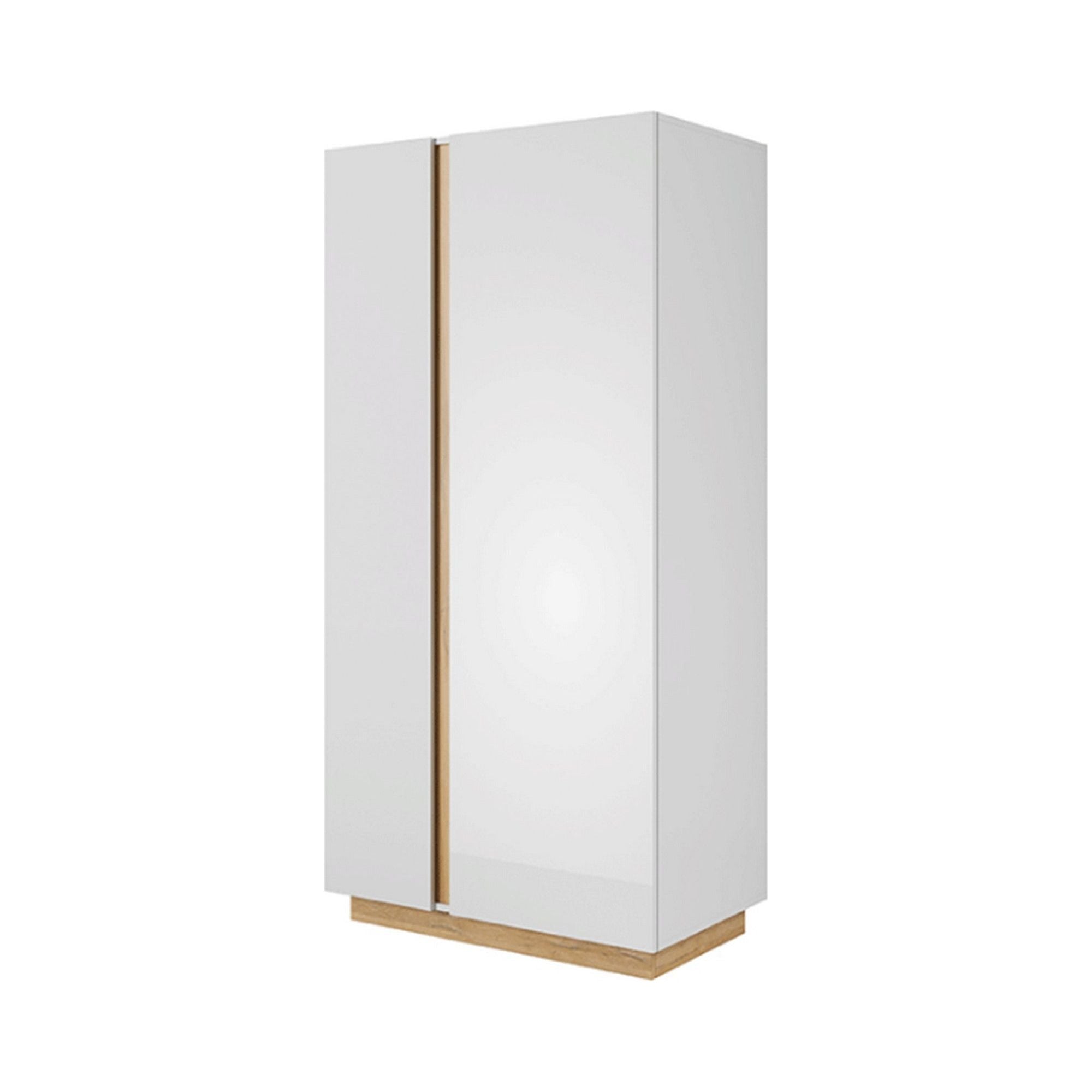 Dulap CITY, alb, PAL melaminat, cu 2 usi, 97x54x193 cm