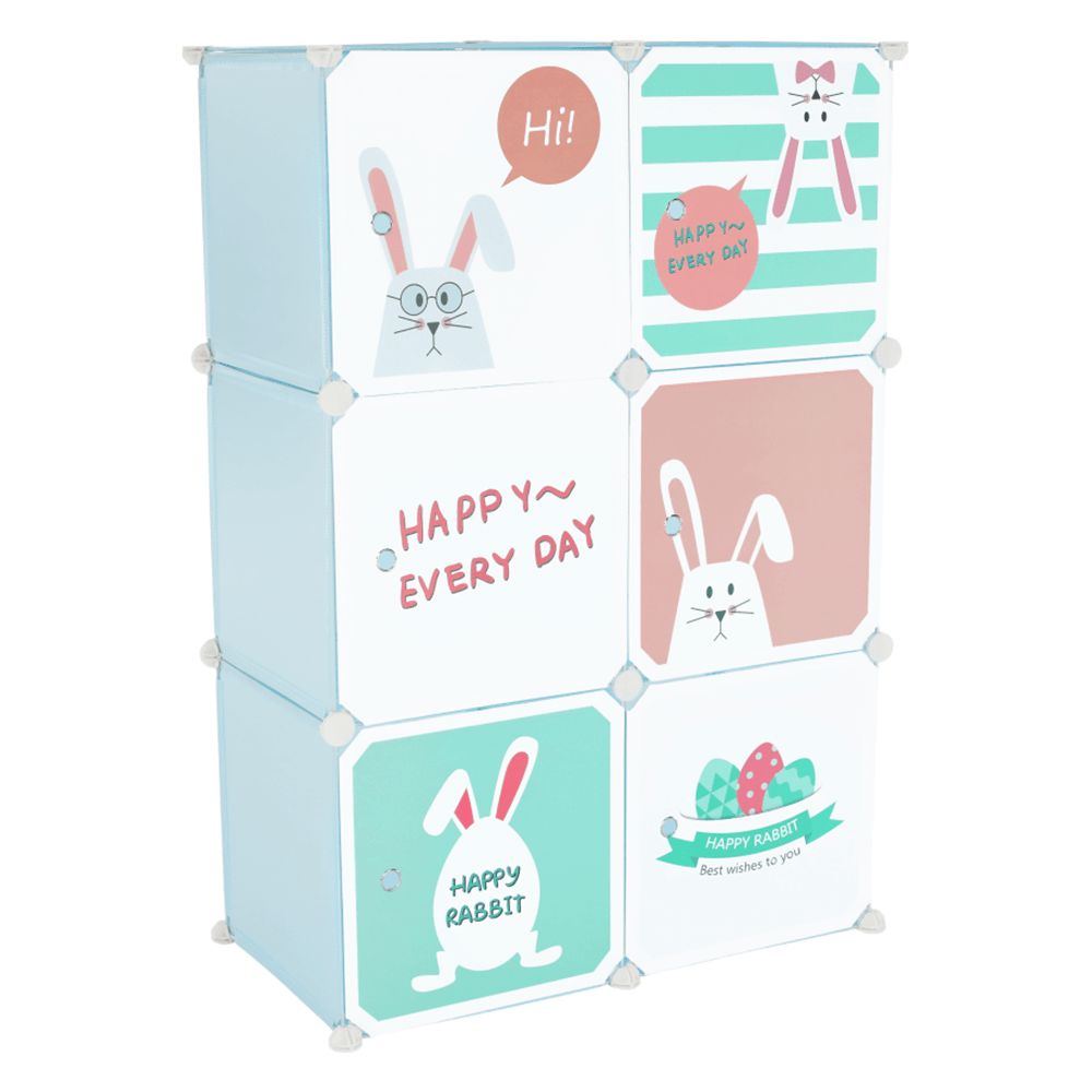 Dulap copii EDRIN, multicolor, metal/plastic, 75x37x147 cm