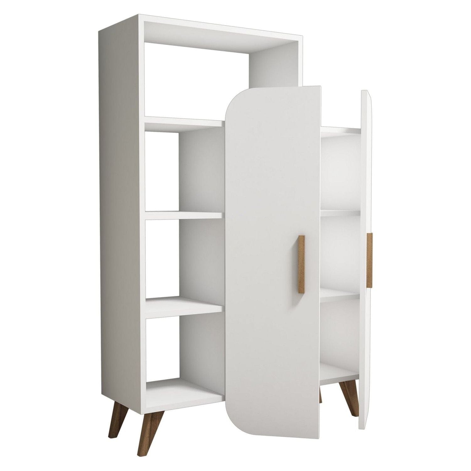 Dulap FORM, alb, PAL melaminat, cu 2 usi, 90x32x132 cm