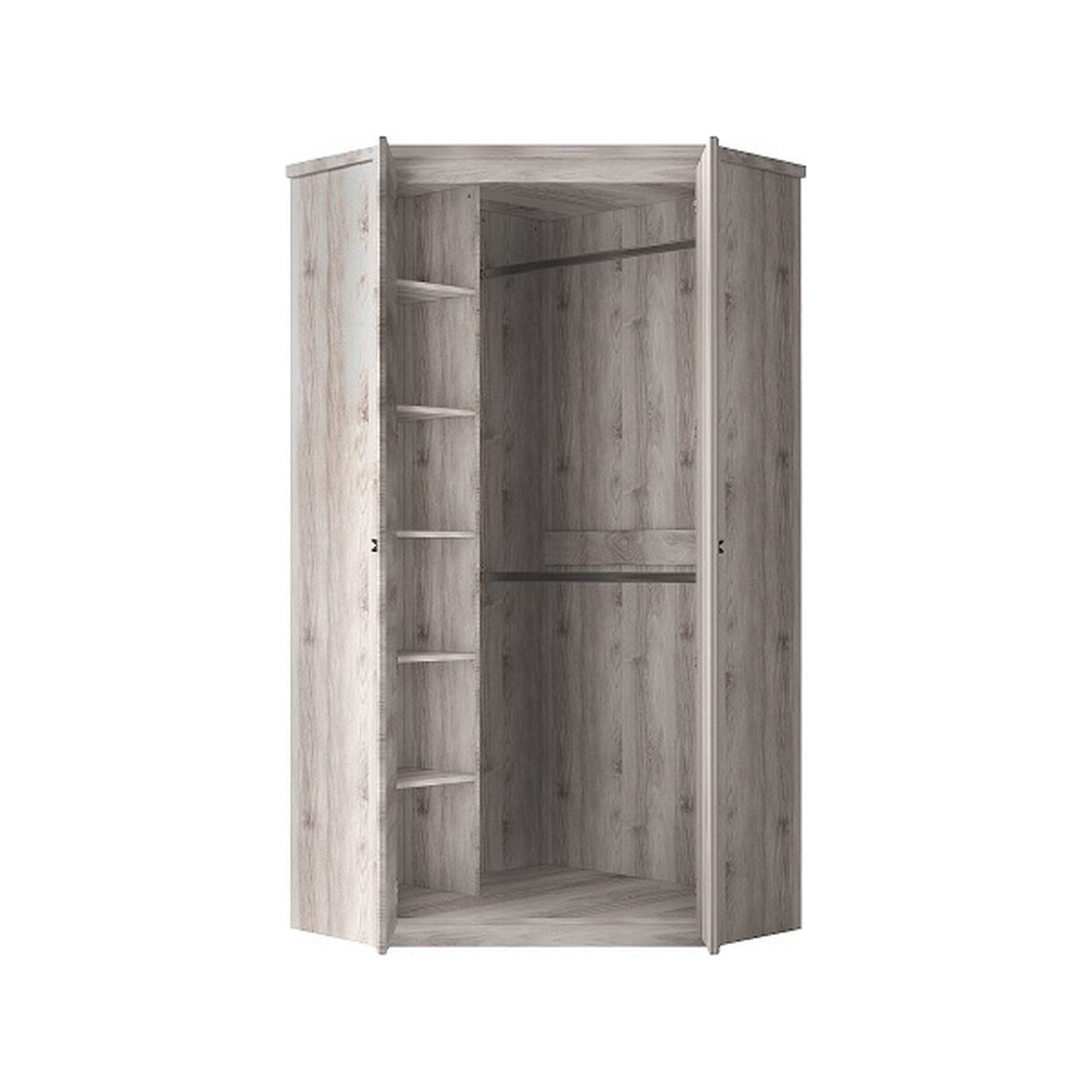 Dulap JAZZ, stejar, PAL laminat, cu 2 usi, 101x101x210 cm