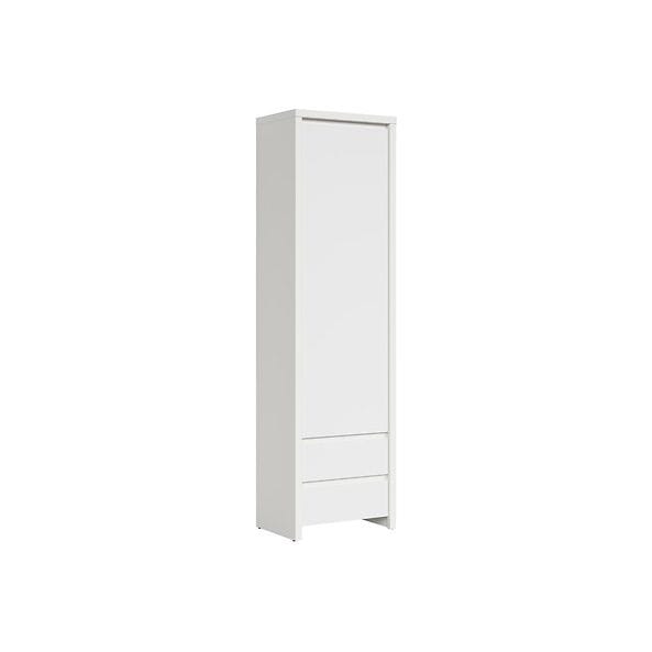 Dulap KASPIAN, alb, PAL, cu o usa si 2 rafturi, 56x41x201 cm
