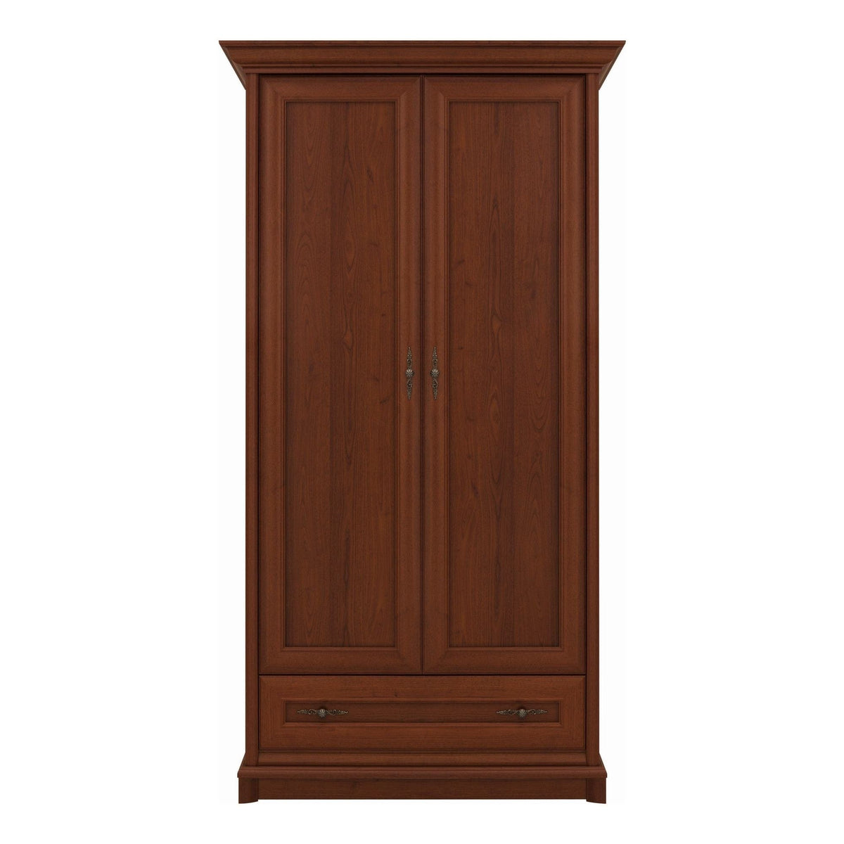 Dulap KENT, castan, PAL, cu 2 usi si un sertar, 110x66x205 cm