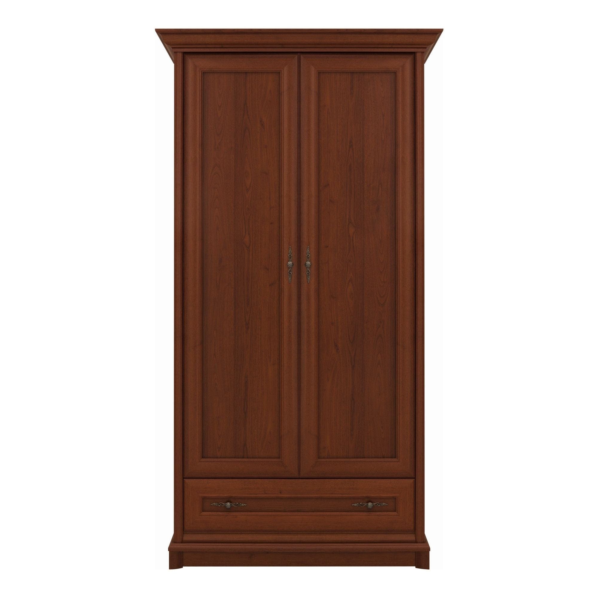 Dulap KENT, castan, PAL, cu 2 usi si un sertar, 110x66x205 cm