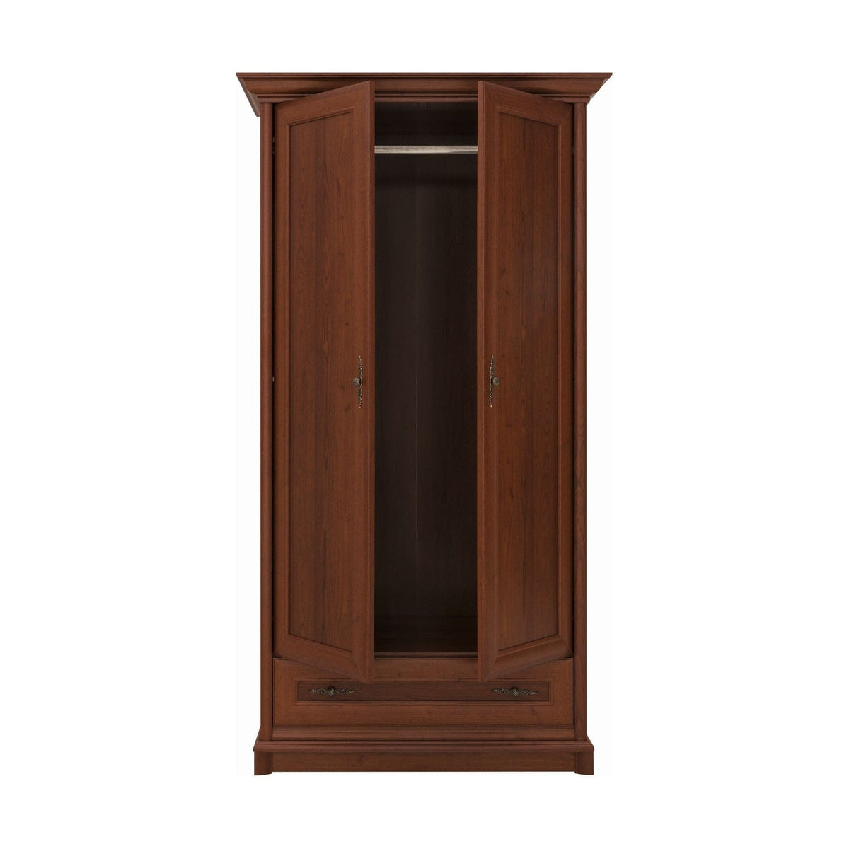 Dulap KENT, castan, PAL, cu 2 usi si un sertar, 110x66x205 cm