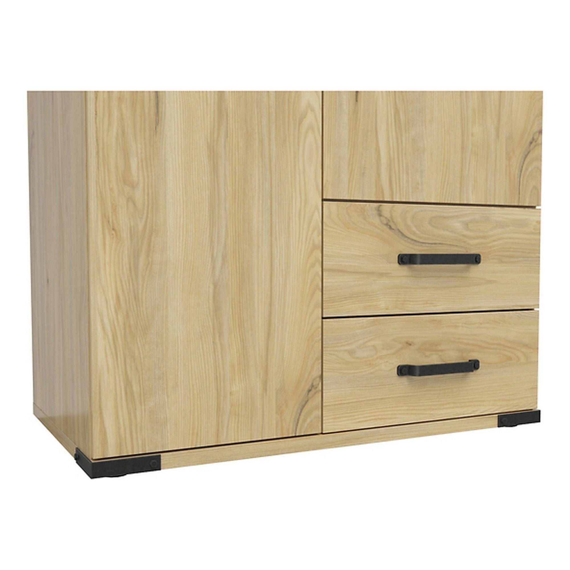 Dulap LARA, stejar, PAL, cu 2 usi si 2 sertare, 90x56x198 cm