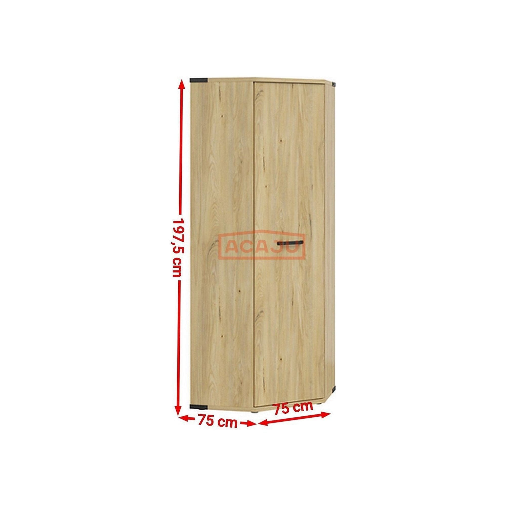 Dulap LARA, stejar, PAL, cu o usa, 75x75x198 cm