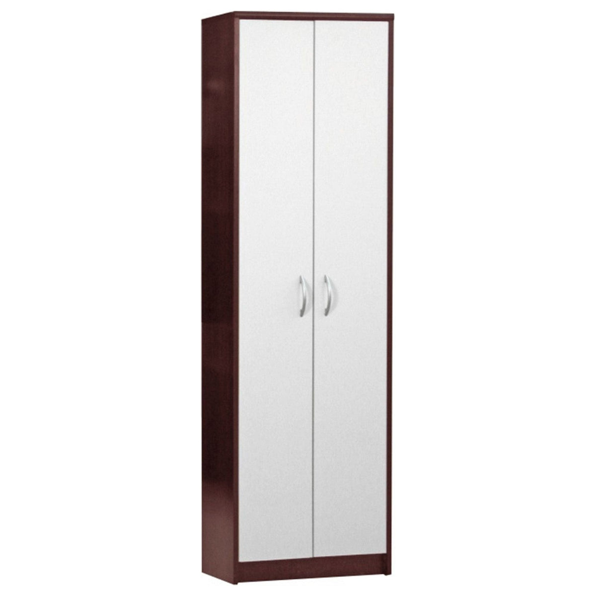 Dulap MECKI, wenge/alb, DTD laminat, cu 2 usi, 55x26x190 cm