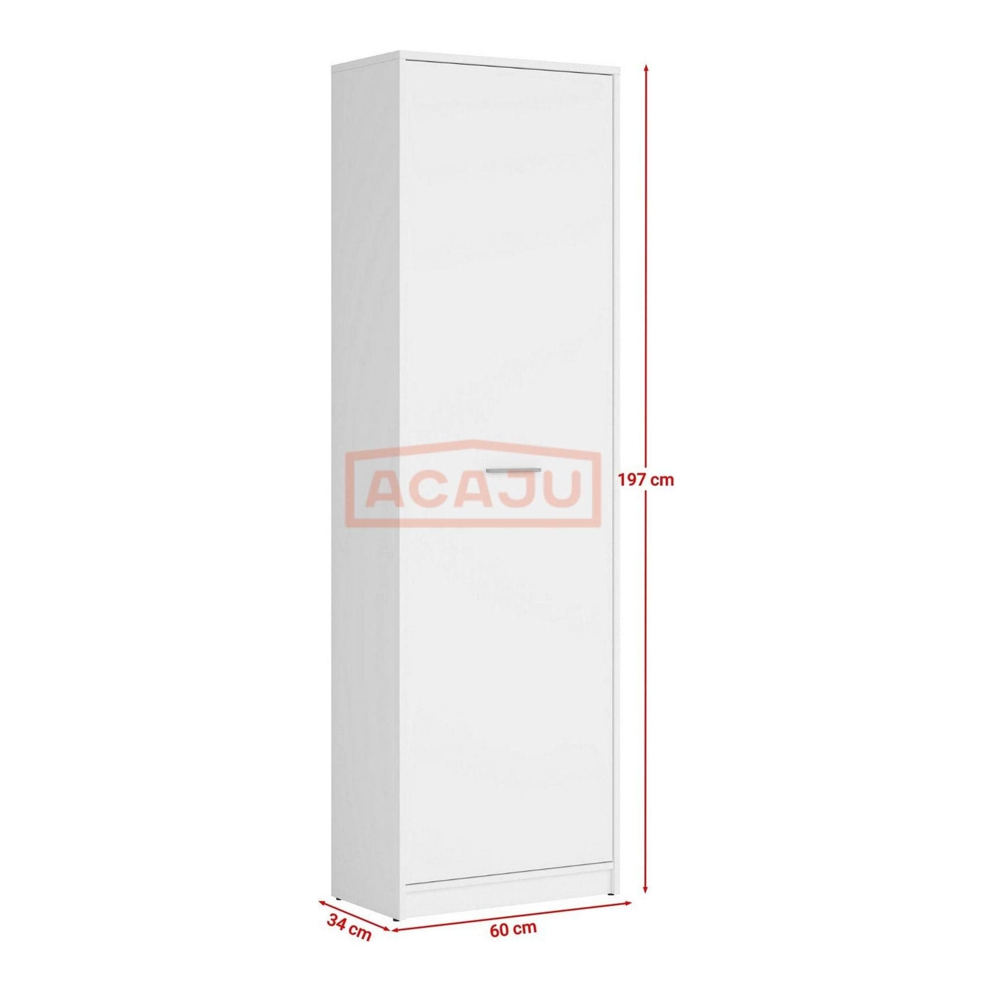 Dulap NEPO PLUS, alb, PAL, cu o usa, 60x34x197 cm