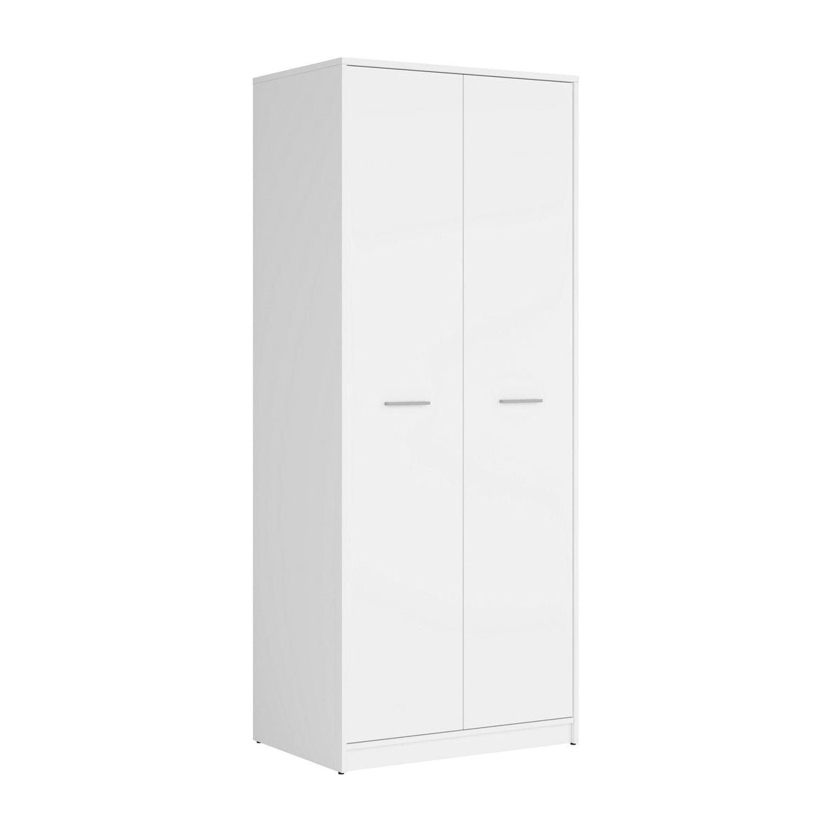Dulap NEPO PLUS, alb, PAL laminat, cu 2 usi, 80x55x197 cm