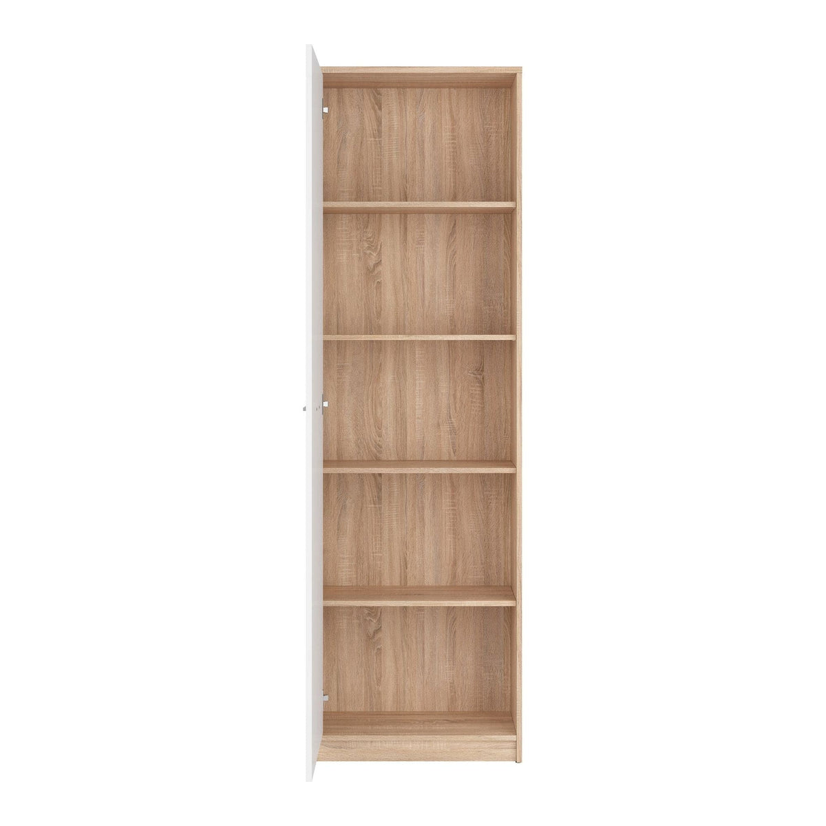 Dulap NEPO PLUS, alb/stejar sonoma, PAL, cu o usa, 60x34x197 cm