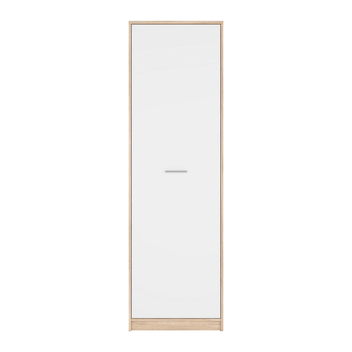 Dulap NEPO PLUS, alb/stejar sonoma, PAL, cu o usa, 60x34x197 cm