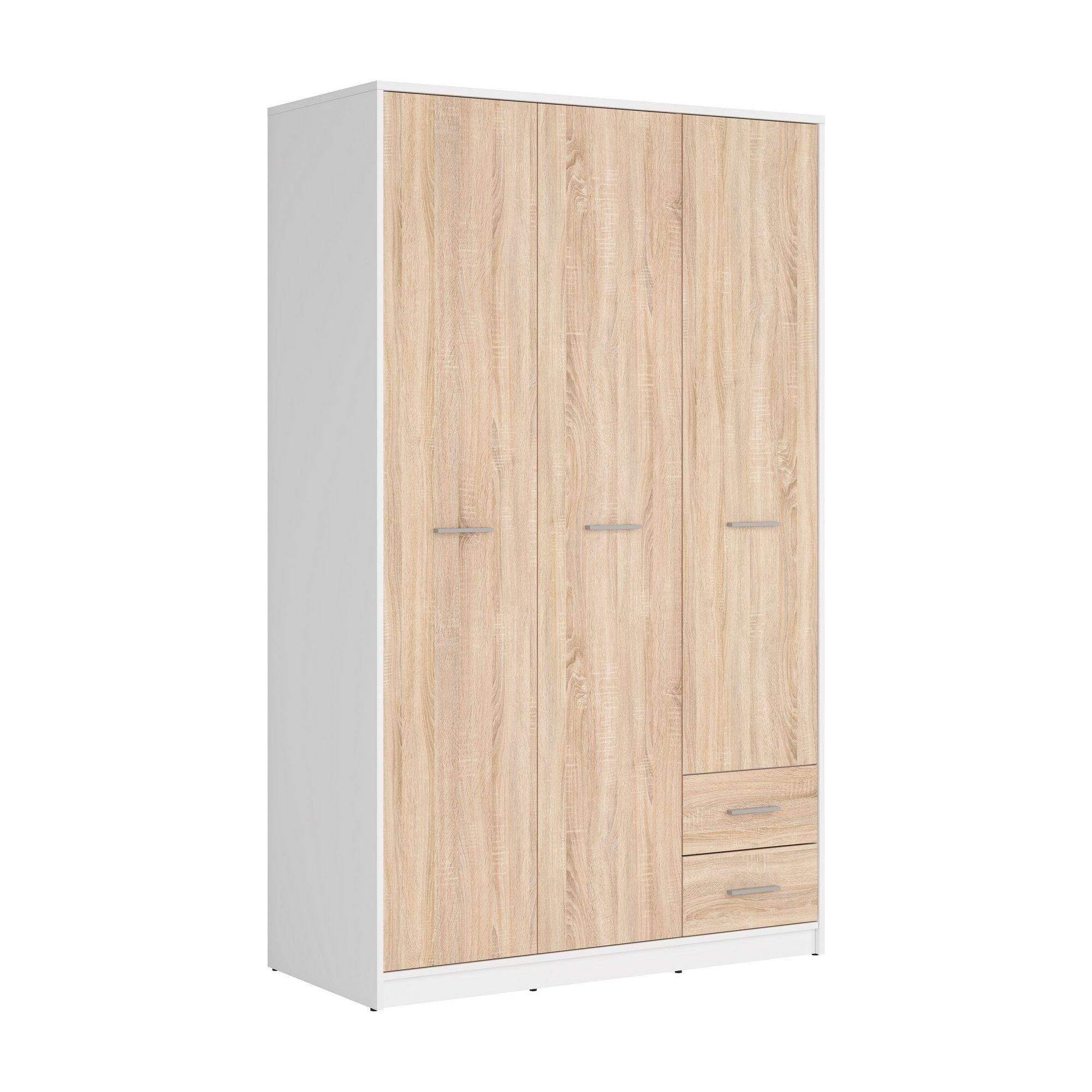 Dulap NEPO PLUS, stejar sonoma/alb, PAL, 119x55x197 cm