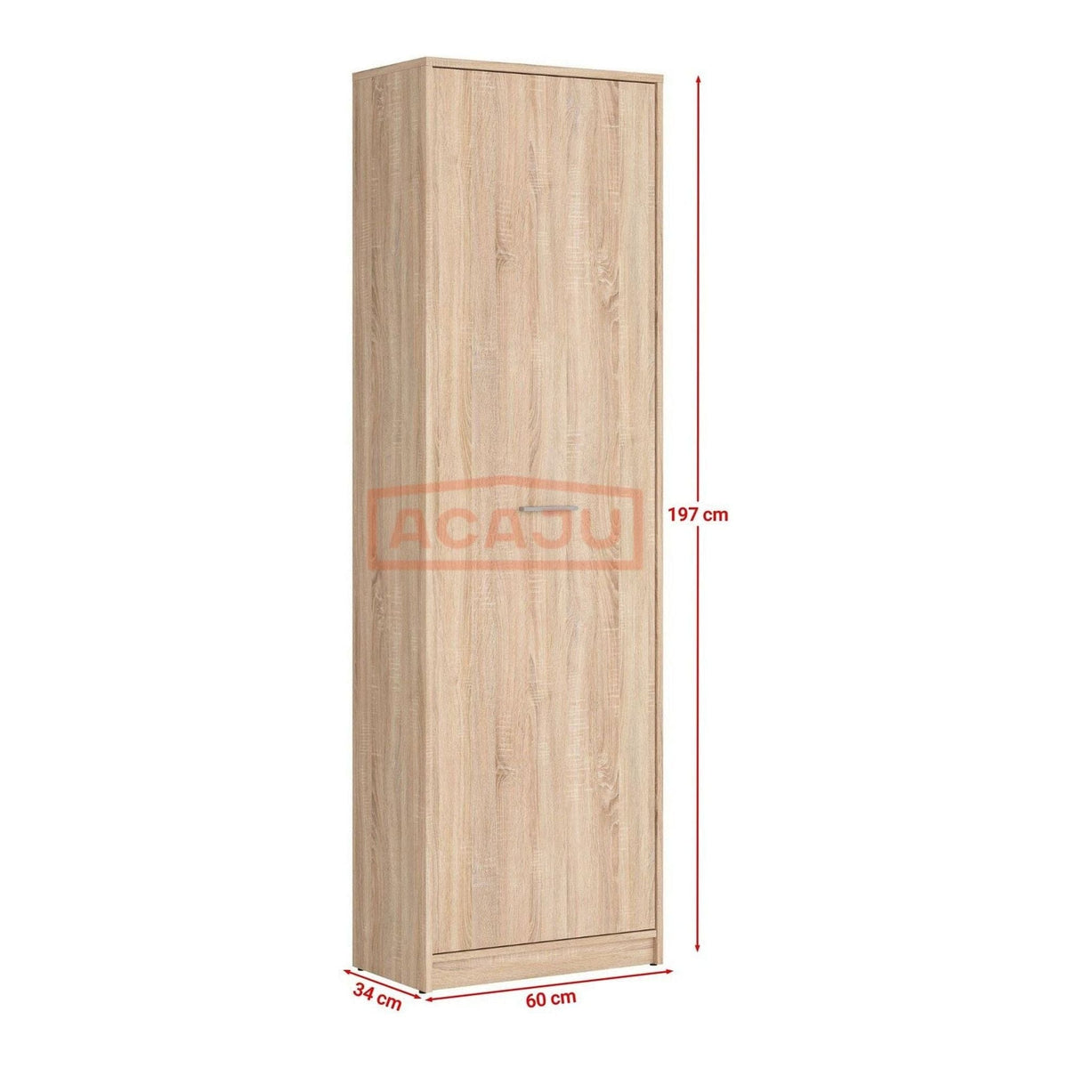 Dulap NEPO PLUS, stejar sonoma, PAL, cu o usa, 60x34x197 cm