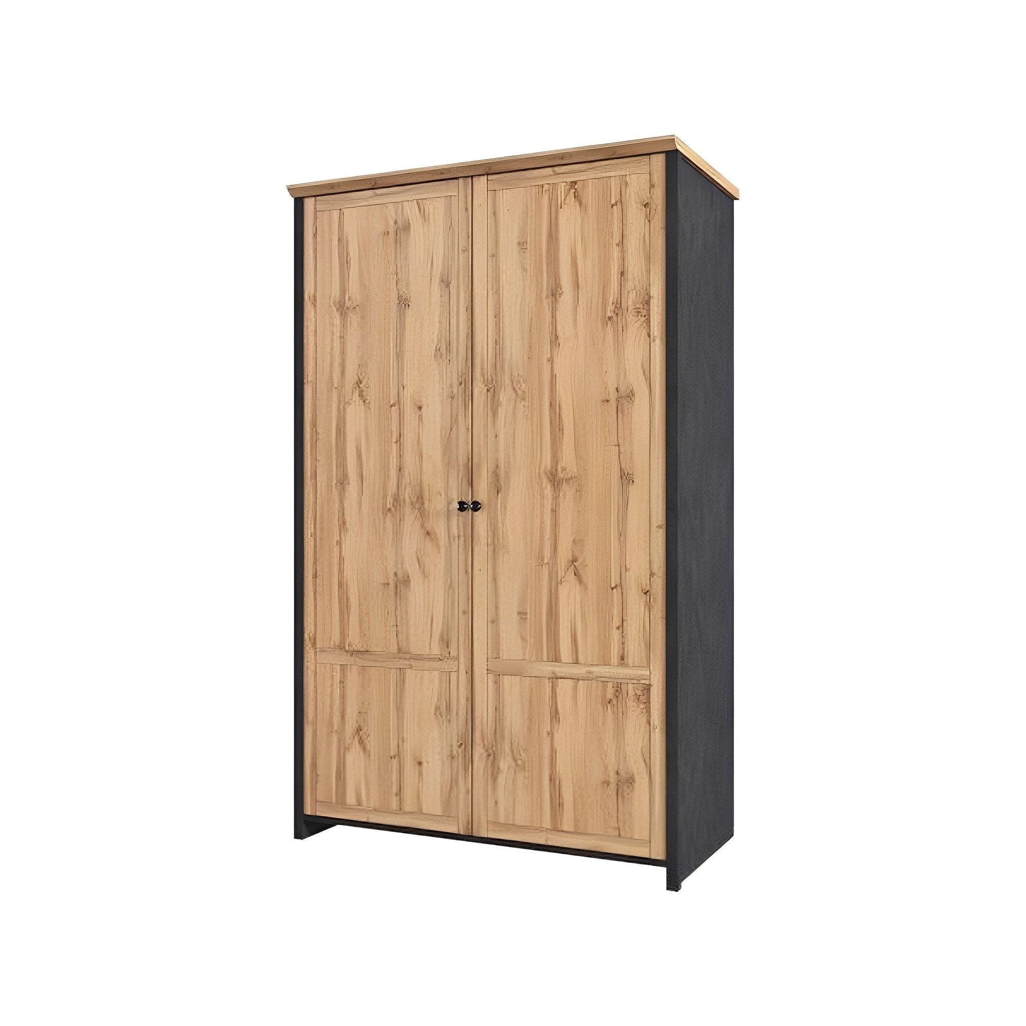 Dulap NICOLE, stejar wotan/gri antracit, PAL laminat, cu 2 usi, 123x64x200 cm