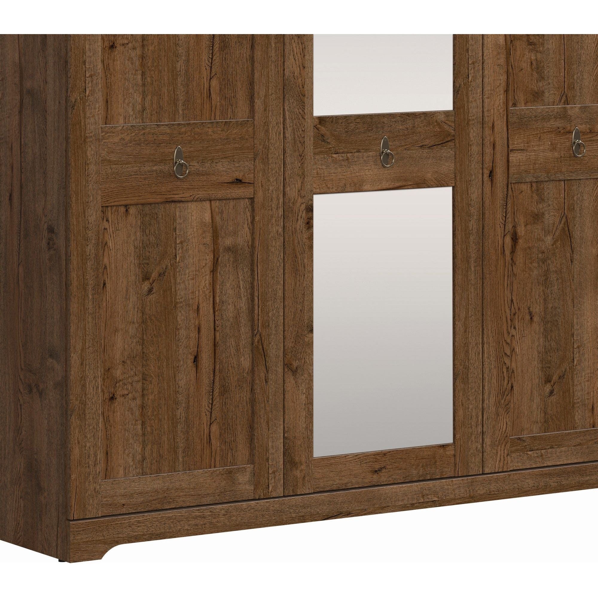 Dulap PATRAS, stejar april, PAL, cu 3 usi, 153x59x208 cm