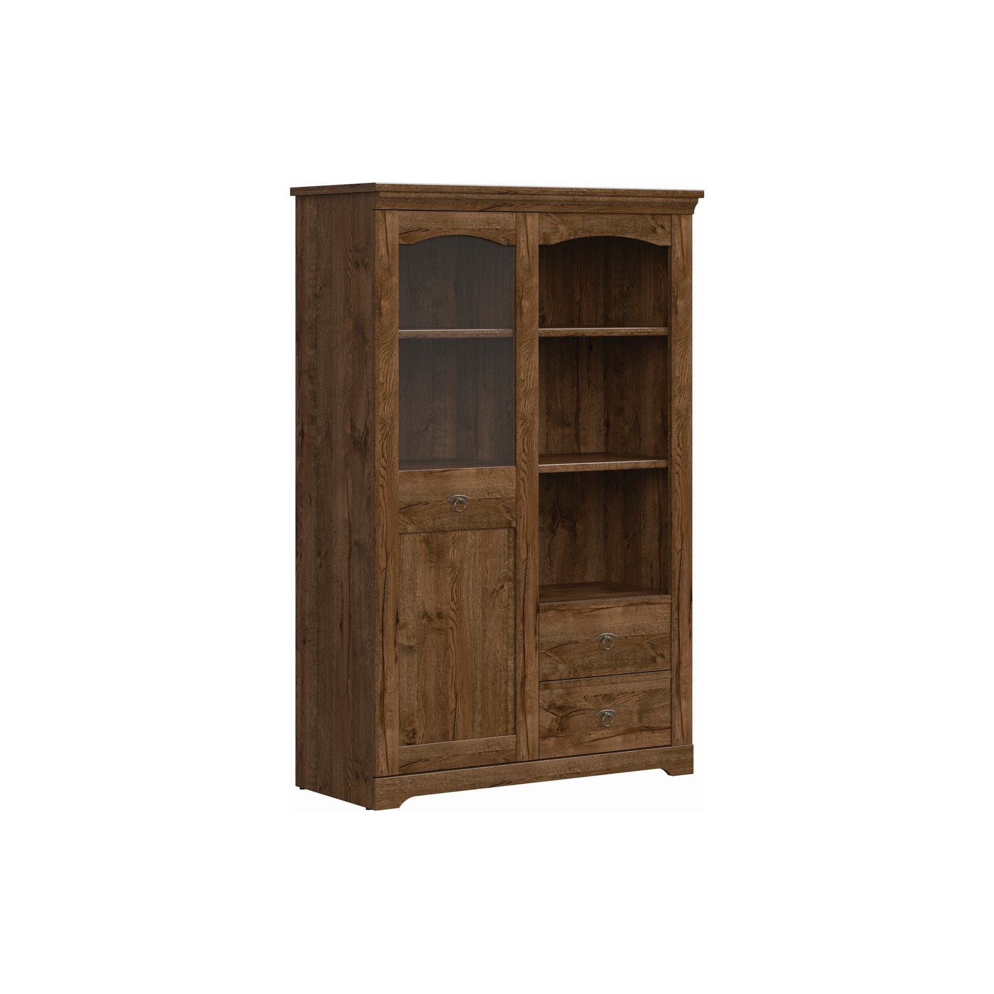 Dulap PATRAS, stejar april, PAL/sticla securizata, cu o usa si 2 sertare, 103x45x159 cm