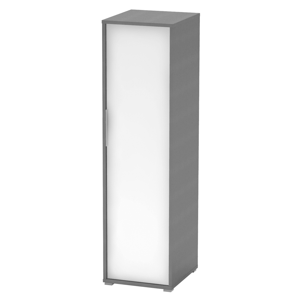 Dulap RIOMA NEW TYP 20, gri grafit/alb, DTD laminat, cu o usa, 50x55x183 cm