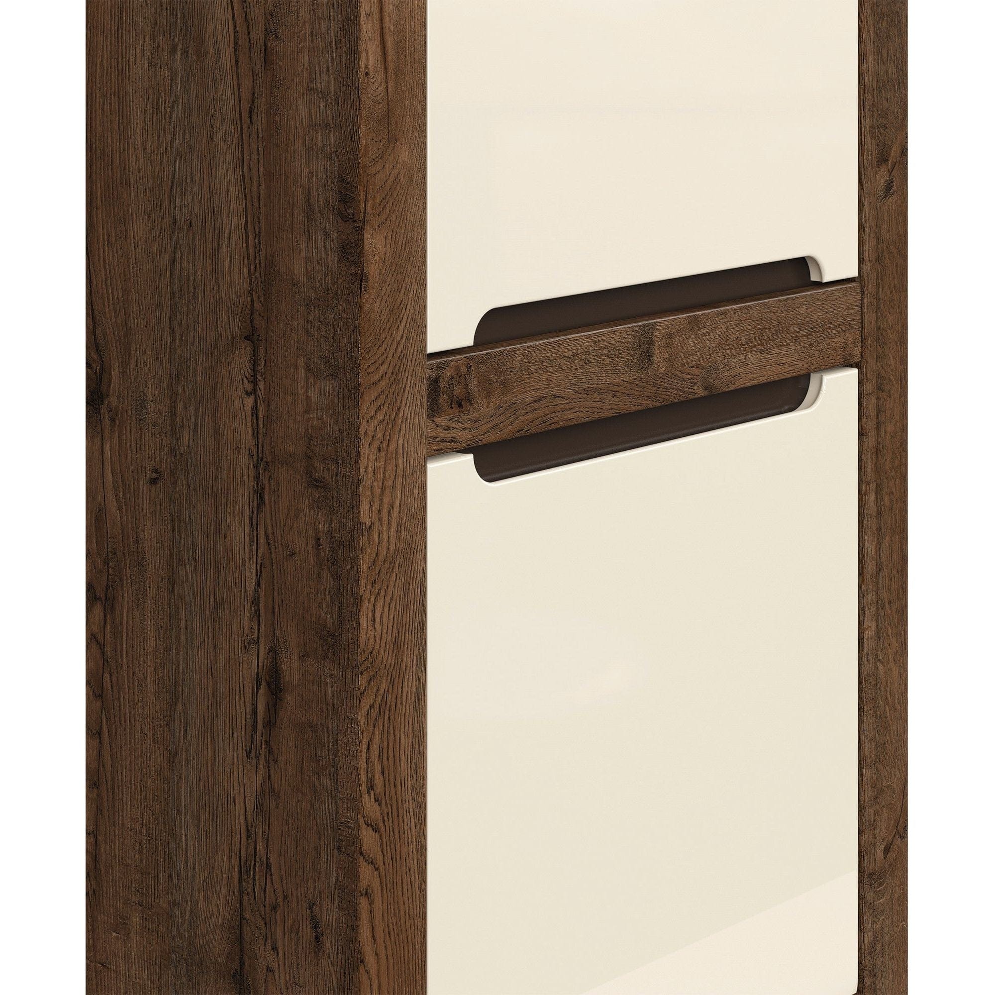 Dulap RUSO, bej/stejar april, PAL, cu 2 usi, 69x46x205 cm