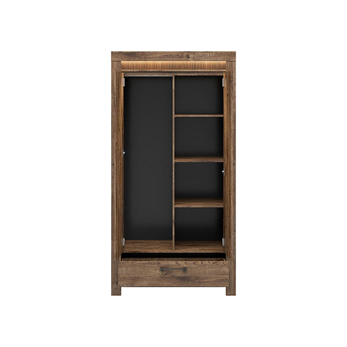 Dulap TORIN, stejar ribbecK, PAL, cu 2 usi si un sertar, 102x62x200 cm