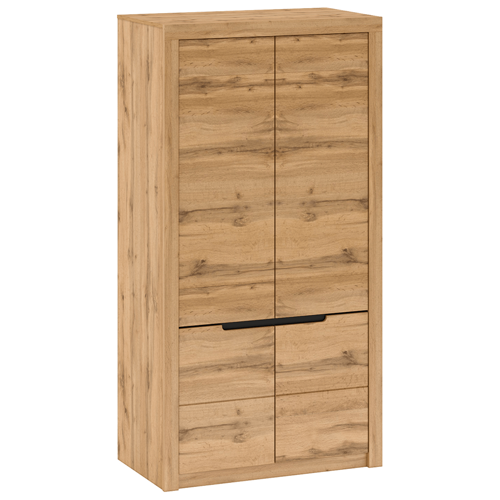 Dulap TORONTA F, stejar wotan, DTD laminat, cu 4 usi, 103x56x197 cm