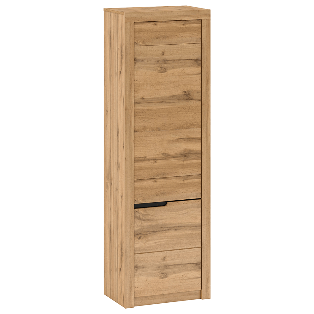 Dulap TORONTA V1, stejar wotan, DTD laminat, cu 2 usi, cu deschidere pe dreapta, 63x40x197 cm