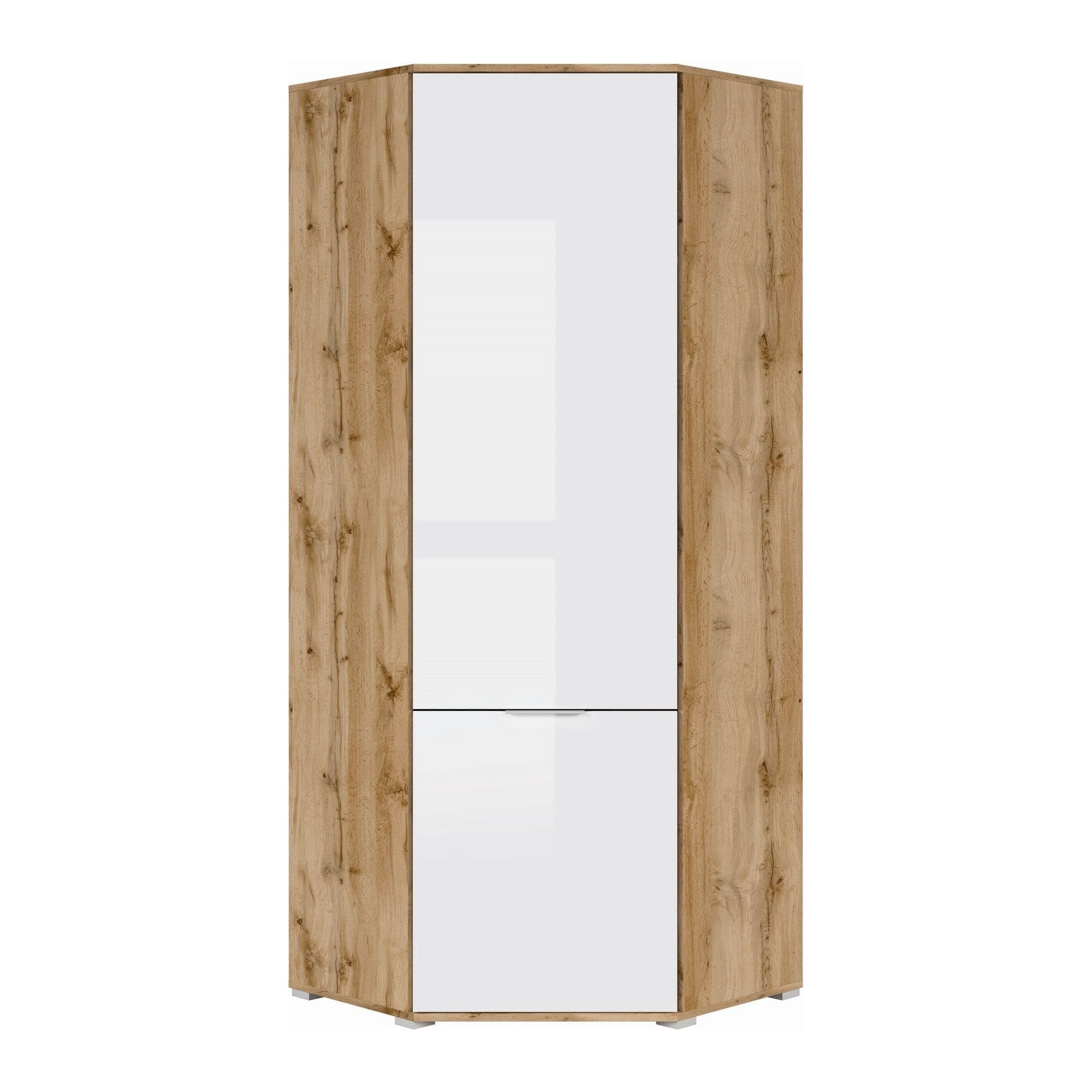 Dulap ZELE, alb/stejar sonoma, PAL, cu 2 usi, 78x78x195 cm