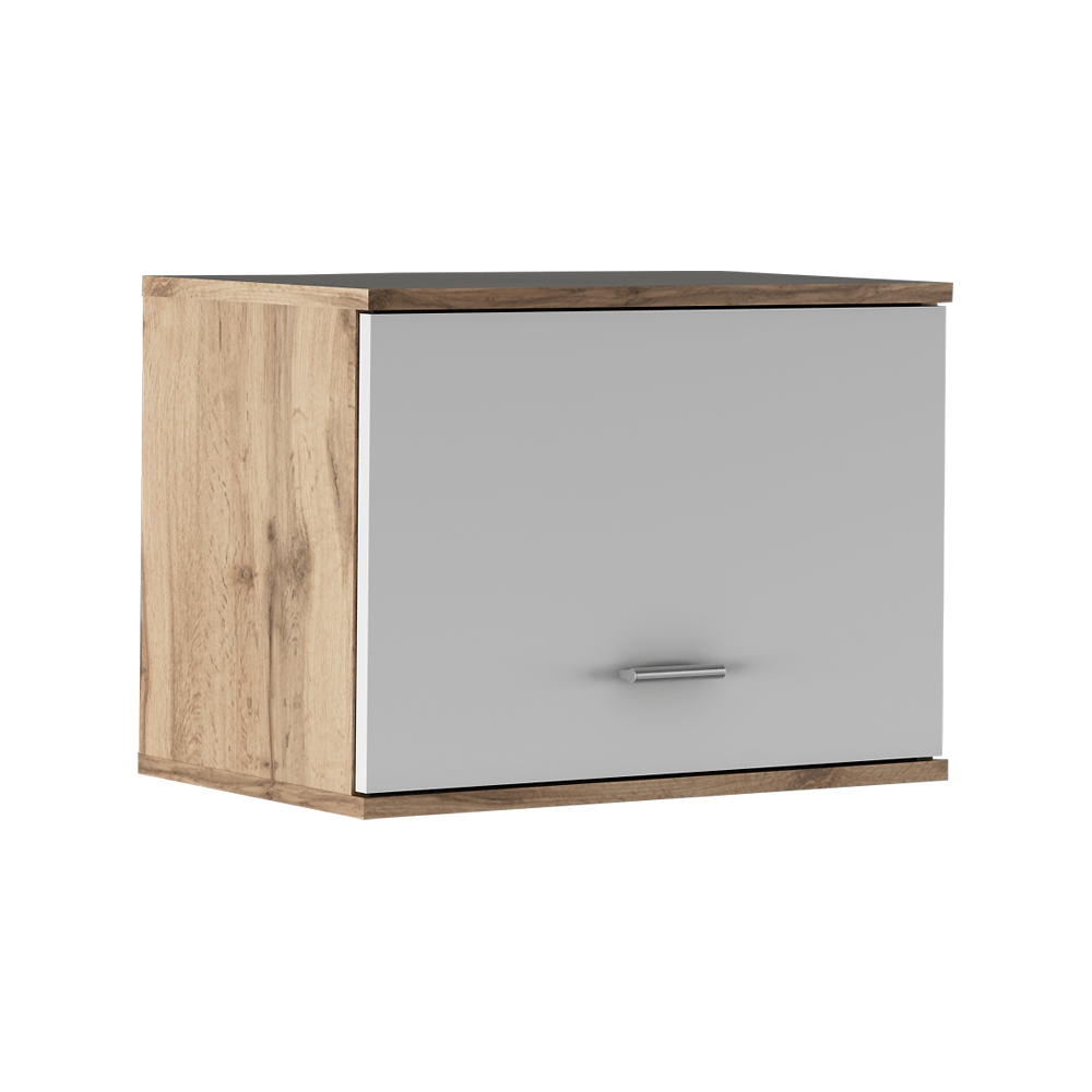 Extensie CYRIL TIP 11, stejar wotan/alb, DTD laminat, cu o usa, 55x35x40 cm