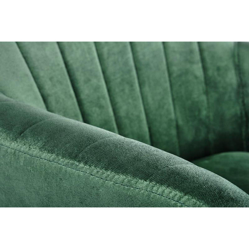 Scaun K429, verde/negru, stofa catifelata/metal, 58x53x80 cm