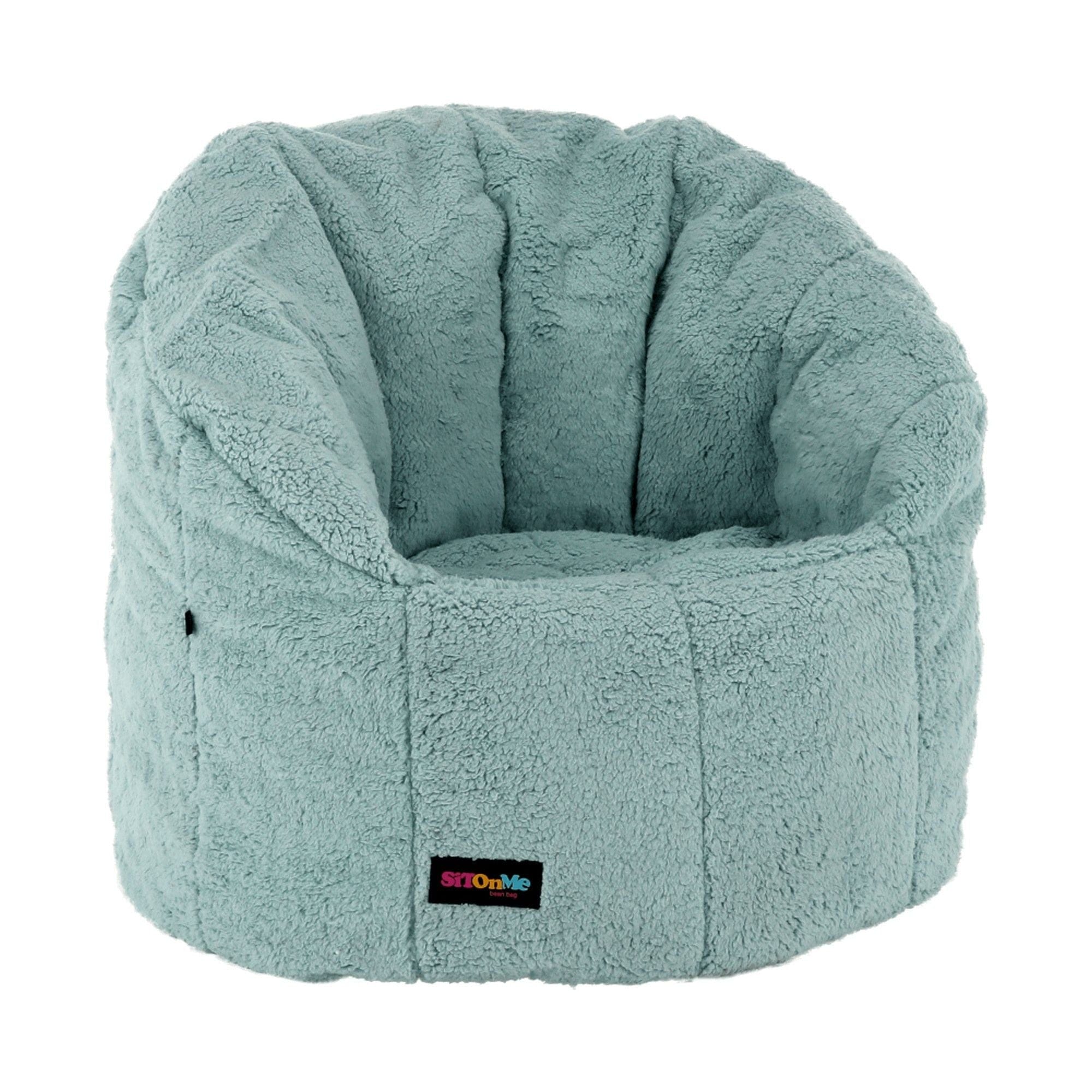 Fotoliu puf ALMERO, verde menta, material textil, 75x75 cm