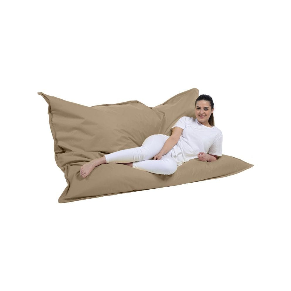 Fotoliu puf GIANT, bej, poliester, 140x30x180 cm