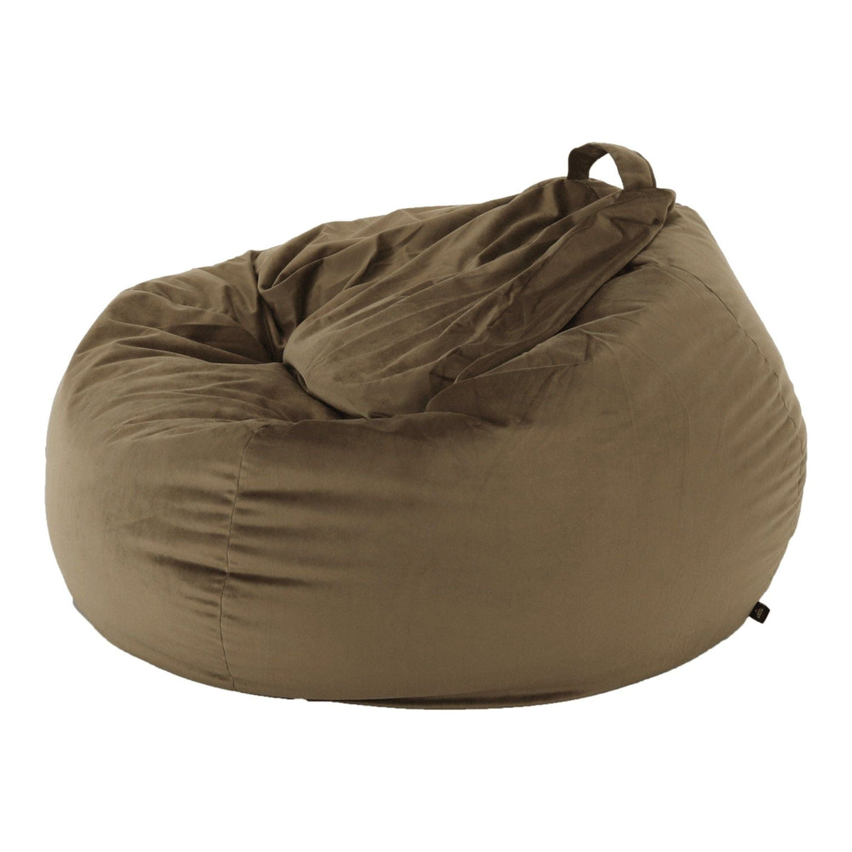 Fotoliu puf TRIKALO, maro taupe, material textil, 75x100 cm