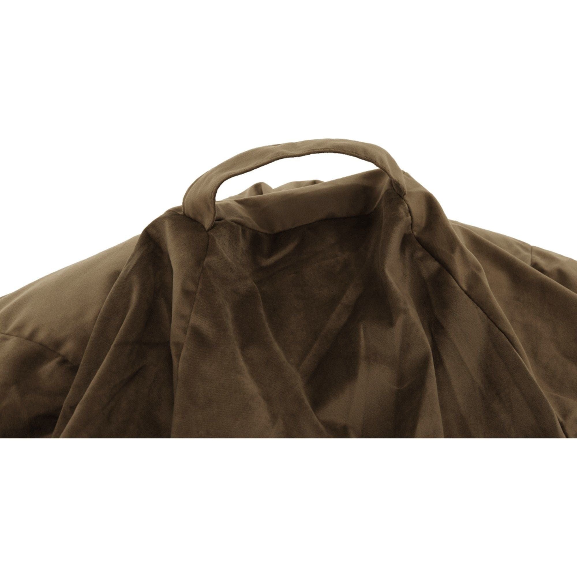 Fotoliu puf TRIKALO, maro taupe, material textil, 75x100 cm