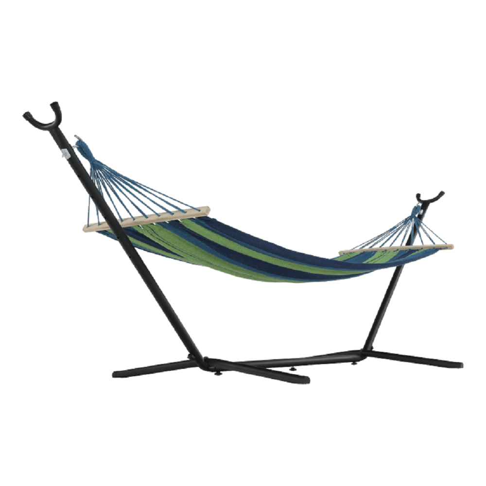 Hamac EVANA NEW, turcoaz/albastru/verde, bumbac/otel