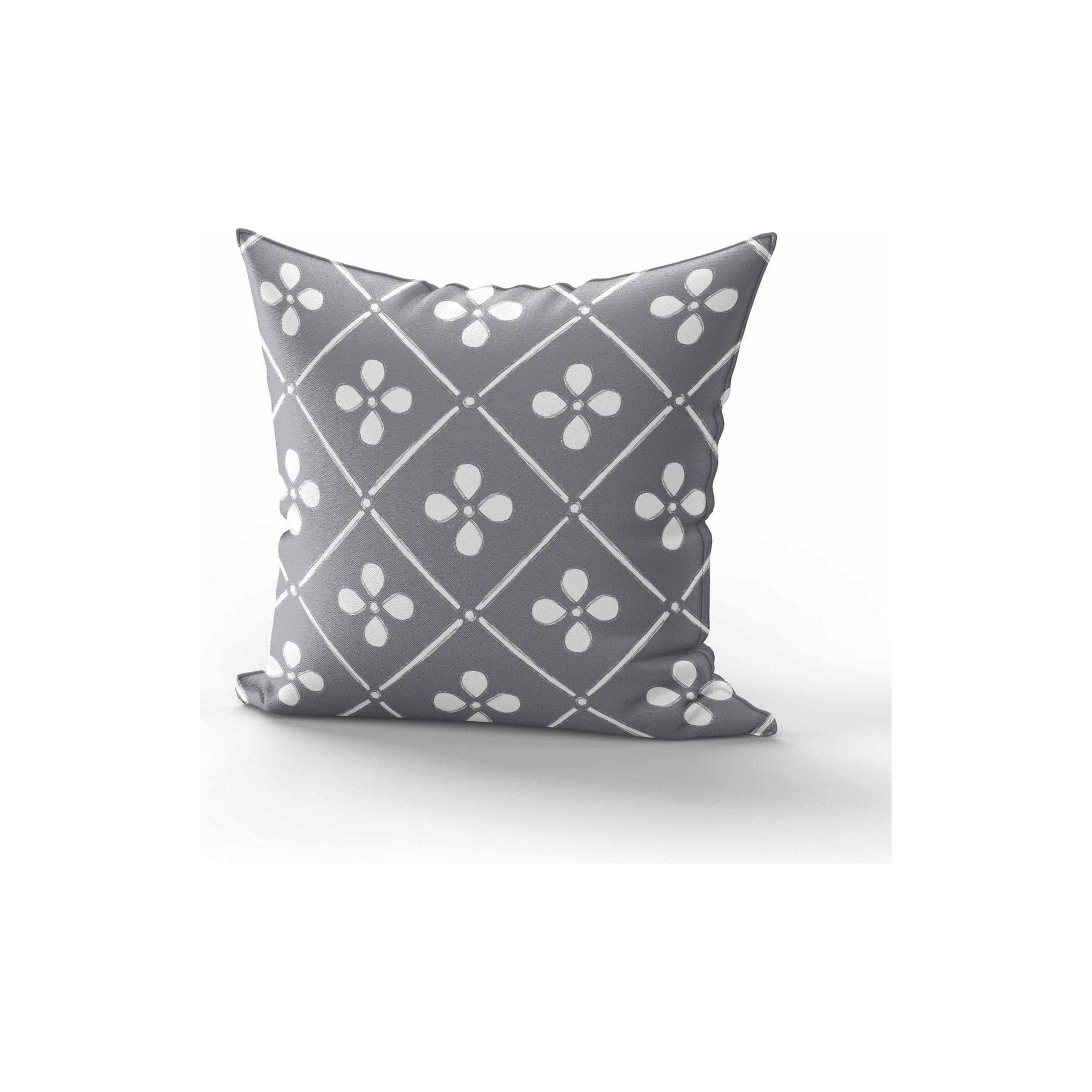 Husa perna YST0230, gri, bumbac/poliester, 43x43 cm