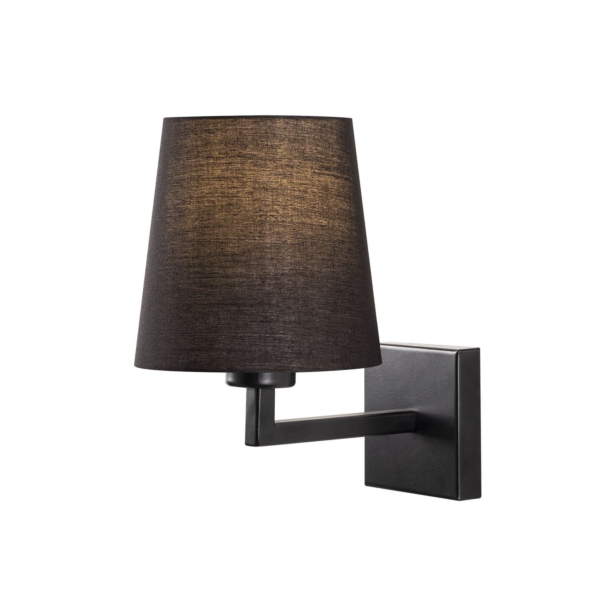 Lampa perete 4658, negru, metal/material textil, 18x24x30 cm