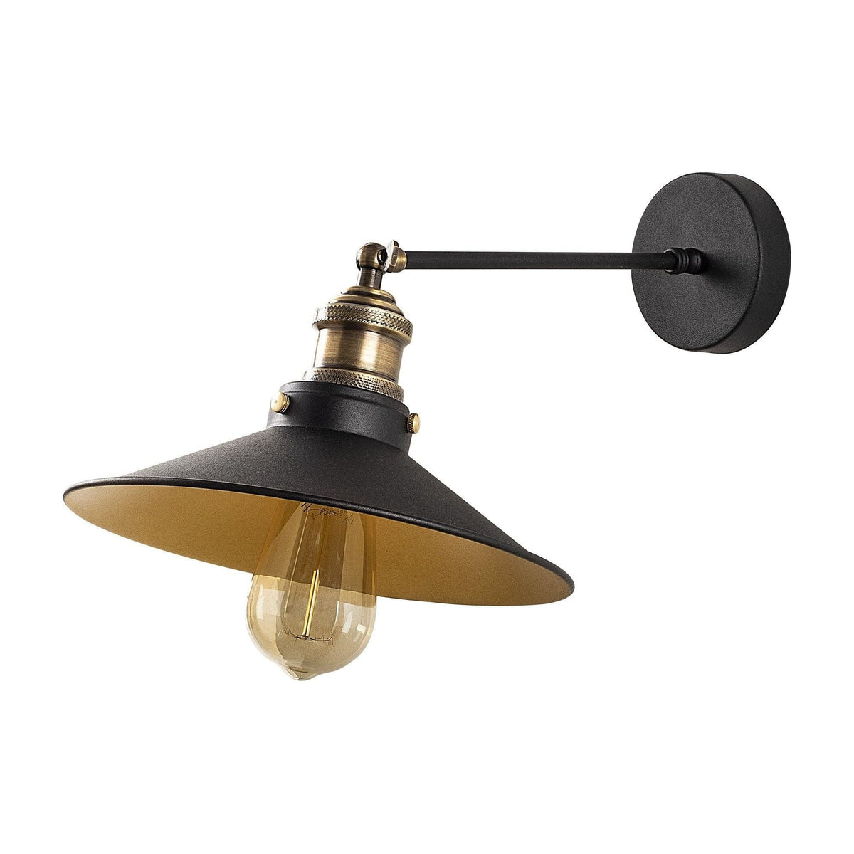 Lampa perete 892OPV1233, negru, metal, 25x40/45x20 cm
