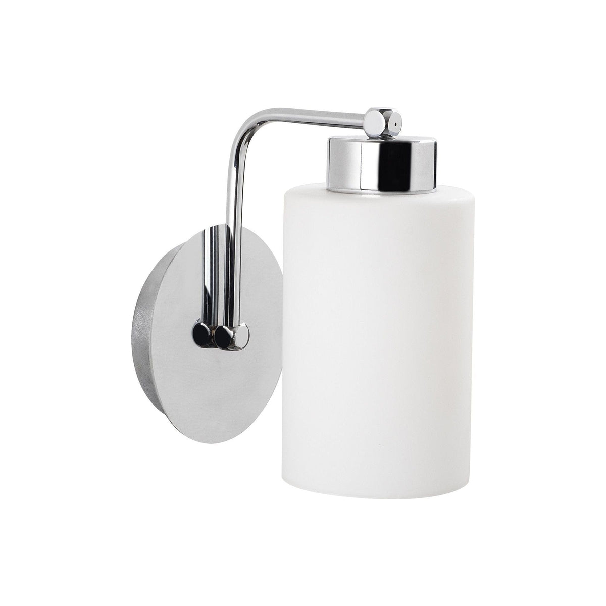 Lampa perete BALCOVA N-340, crom/alb, metal/sticla, 10x19x19 cm